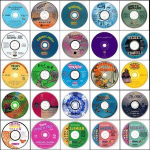 25 Vintage CD-ROM Kids Lot #3 (1995-1996)